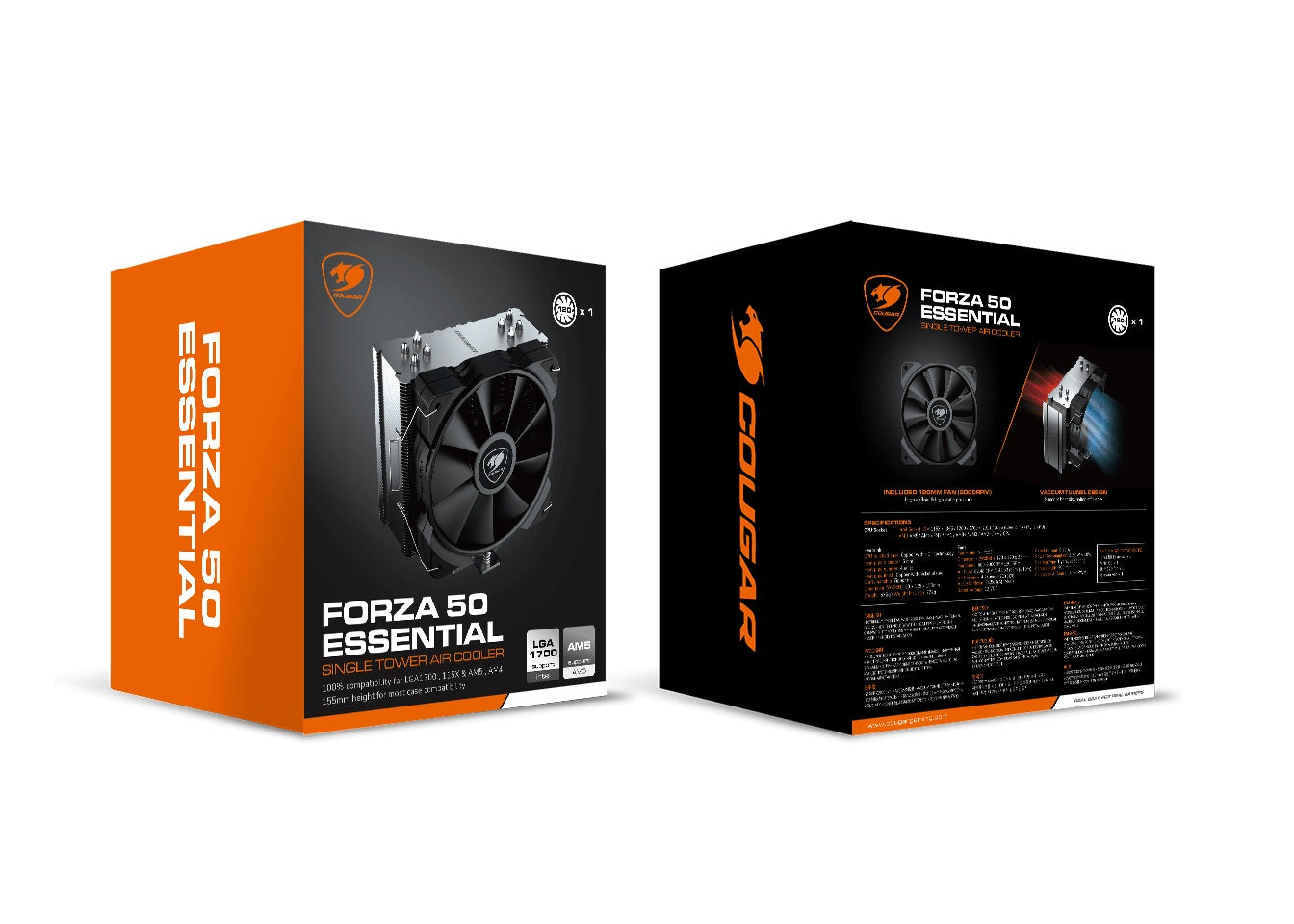 CC-COUGAR CPU Cooler FORZA 50 ESSENTIAL 120mm