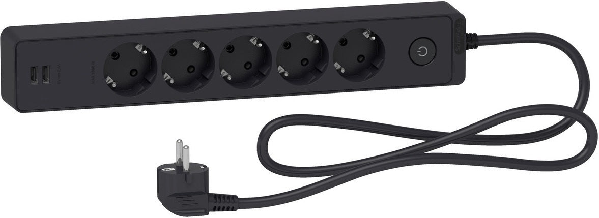 APC Socket ST945U1B | 5 Outlets | USB Type | 1.5m Cable | Anthracite