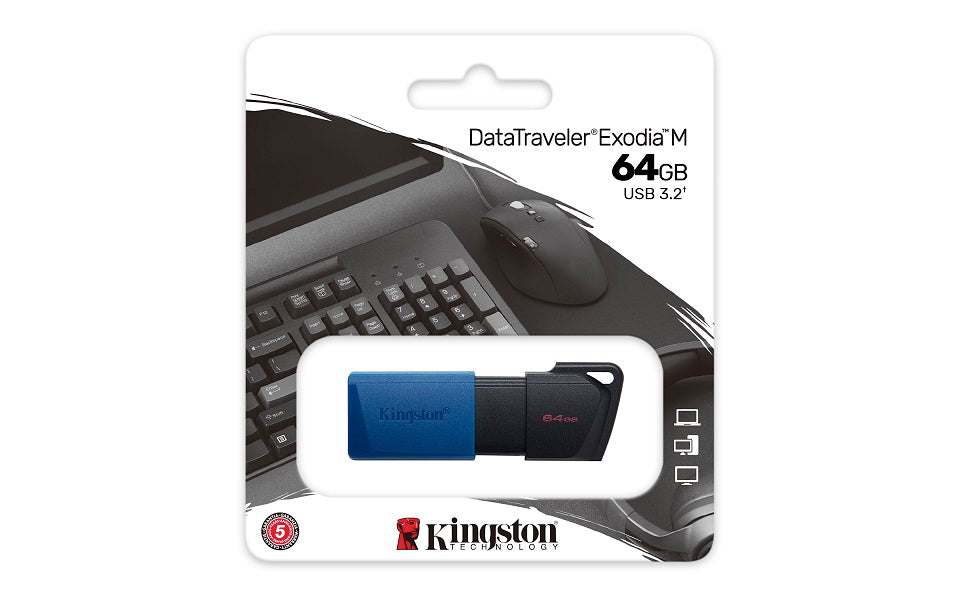 KINGSTON USB Stick DataTraveler Exodia M DTXM/64GB, USB 3.2, Blue