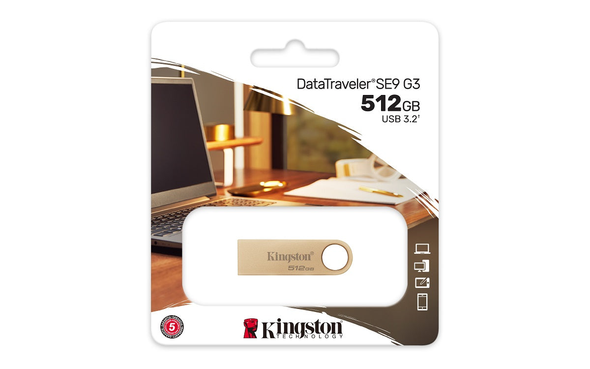 KINGSTON USB Stick Data Traveler DTSE9G3/512GB | USB 3.2 | Gold