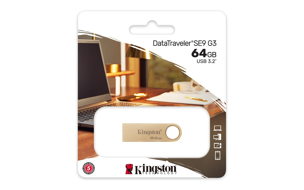 KINGSTON USB Stick Data Traveler DTSE9G3/64GB, USB 3.2, Gold