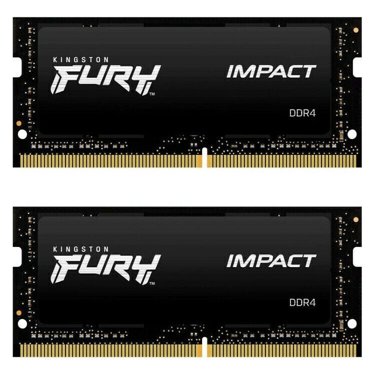 KINGSTON Memory KF432S20IBK2/64 ,FURY Impact DDR4 SODIMM, 3200MT/s, KIT OF 2 2X32GB
