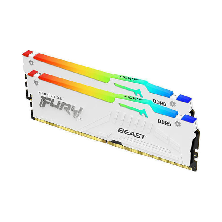 KINGSTON Memory KF552C40BWAK2-16 FURY Beast White DDR5 | 5200MT/s | 16GB KIT OF 2