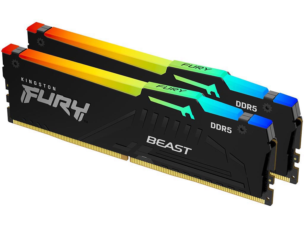 KINGSTON Memory KF560C30BBEAK2-32 FURY Beast Black RGB DDR5, 6000MT/s, 32GB KIT OF 2, EXPO