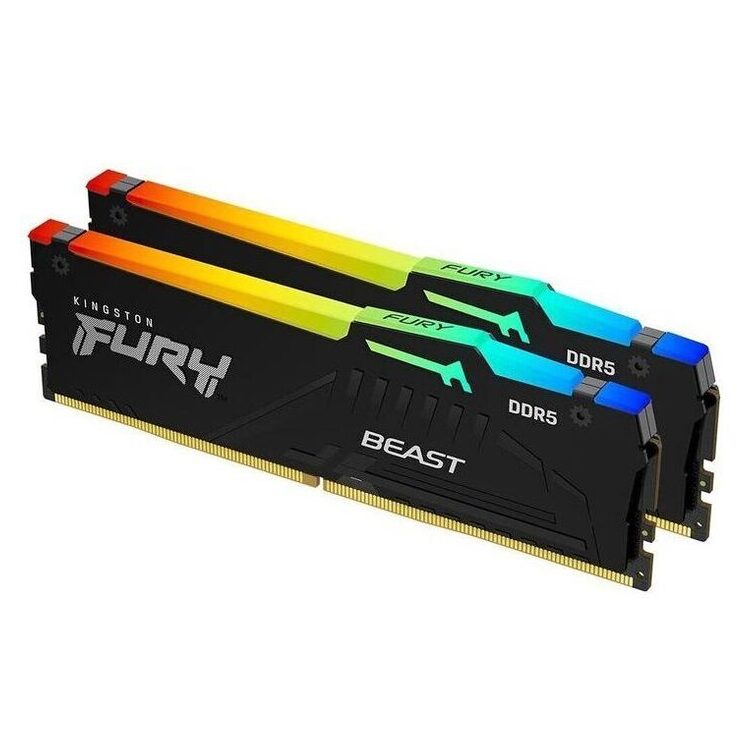 KINGSTON Memory KF560C36BBE2AK2-32 FURY Beast Black RGB DDR5 | 6000MT/s | 32GB KIT OF 2 EXPO