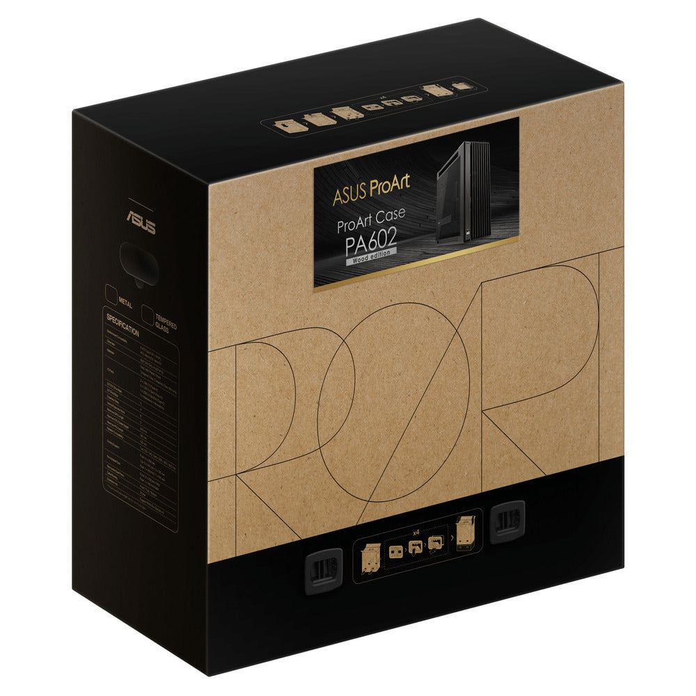 ASUS CASE PROART PA602 ARGB E-ATX WOOD BLK METALTG