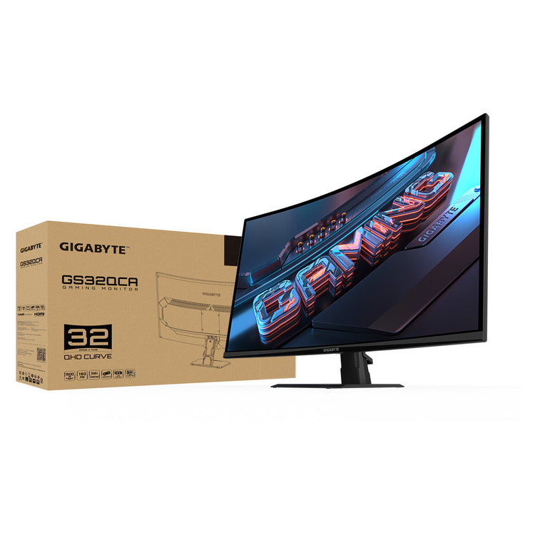 GIGABYTE Monitor GS32QC 32'' QHD 1ms 165Hz VA, HDMI, DP, 3YearsW