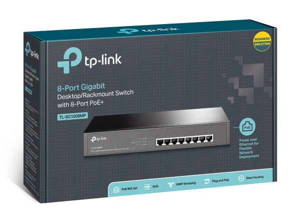 TP-LINK 8-Port Gigabit PoE+ Switch | 8 Gigabit