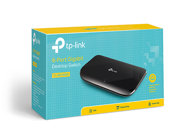TP-LINK Switch TL-SG1008D, 8 port, 10/100/1000 Mbps