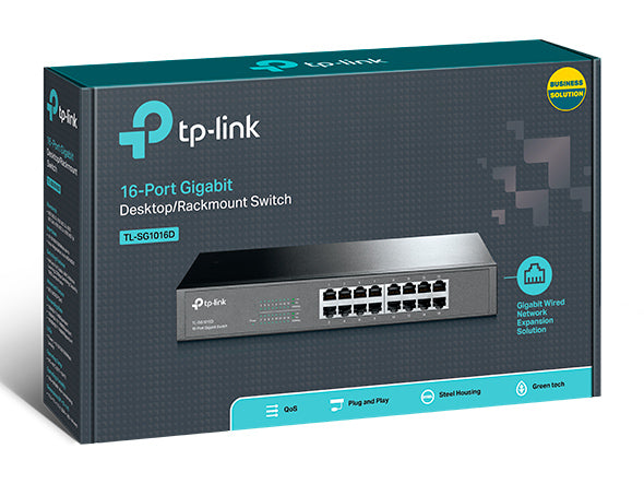 TP-LINK Switch TL-SG1016D, 16 port, 10/100/1000 Mbps