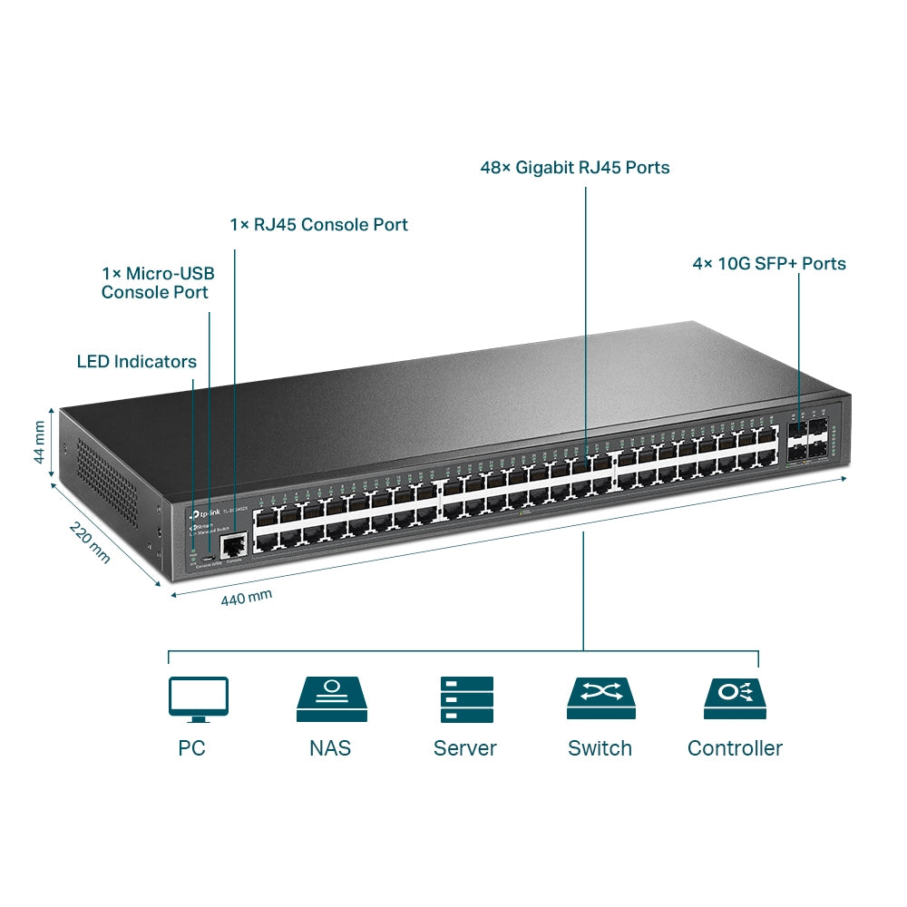 TP-LINK Switch TL-SG3452X | 48 port Gbit