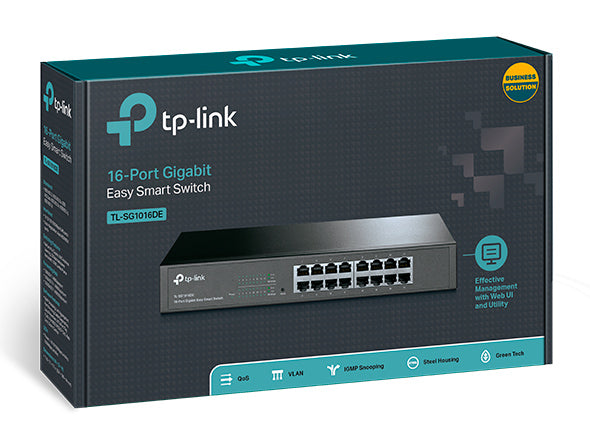 TP-LINK Easy Smart Switch TL-SG1016DE | 16 port | 10/100/1000 Mbps