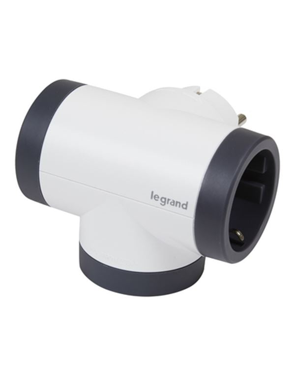 Legrand SurgeArrest 3 Outlets Black/Grey Rotating