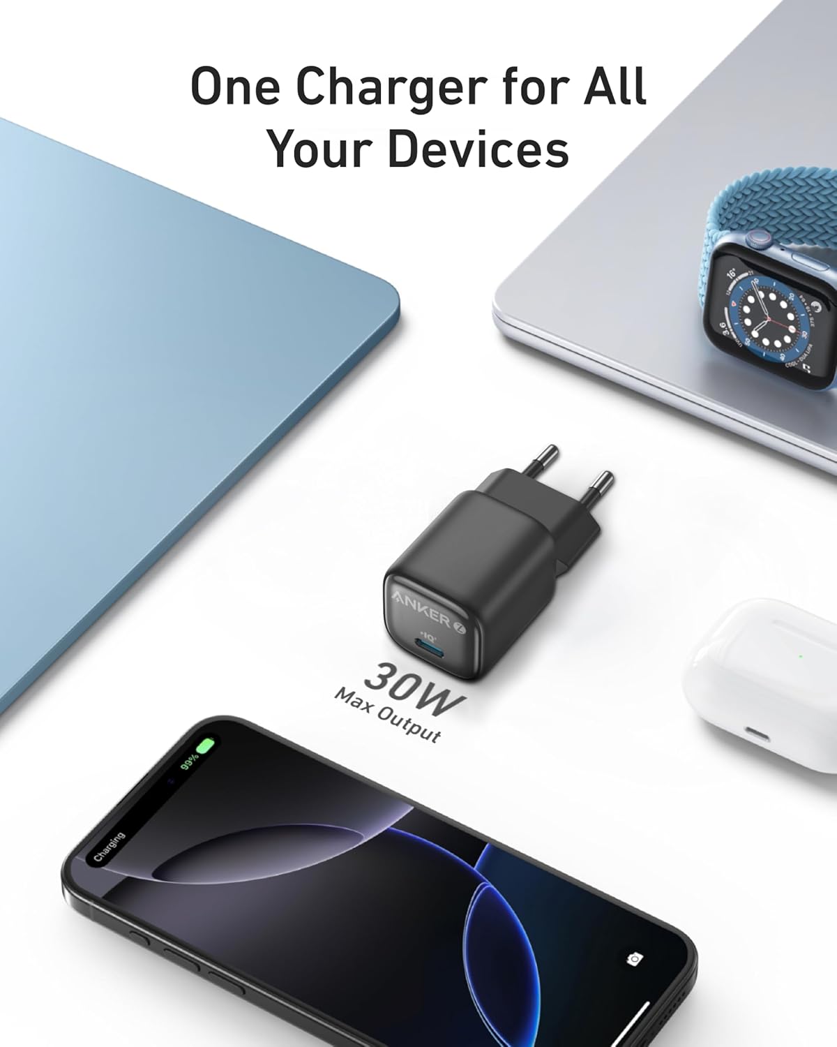 ANKER Wall Charger Zolo 30W USB-C GaN