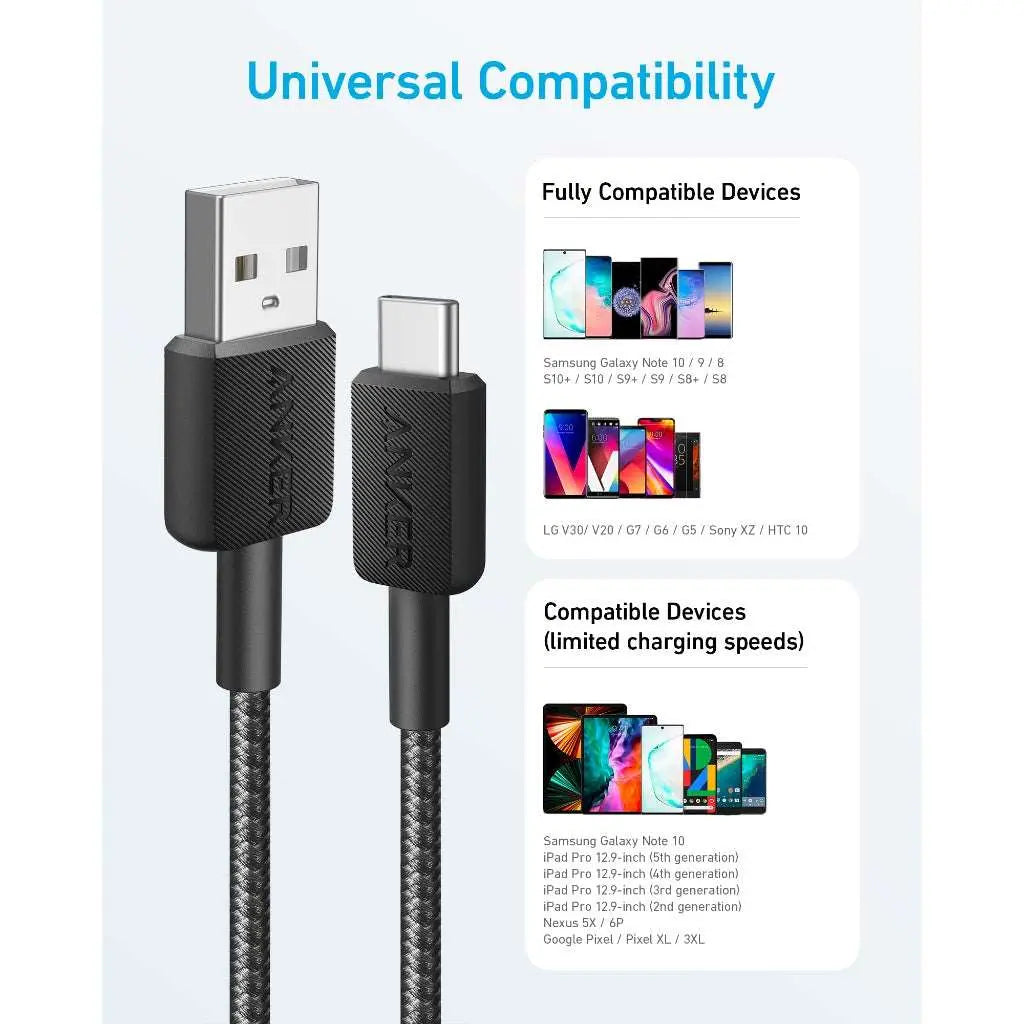 ANKER 322 USB-A to USB-C Cable 0.9m