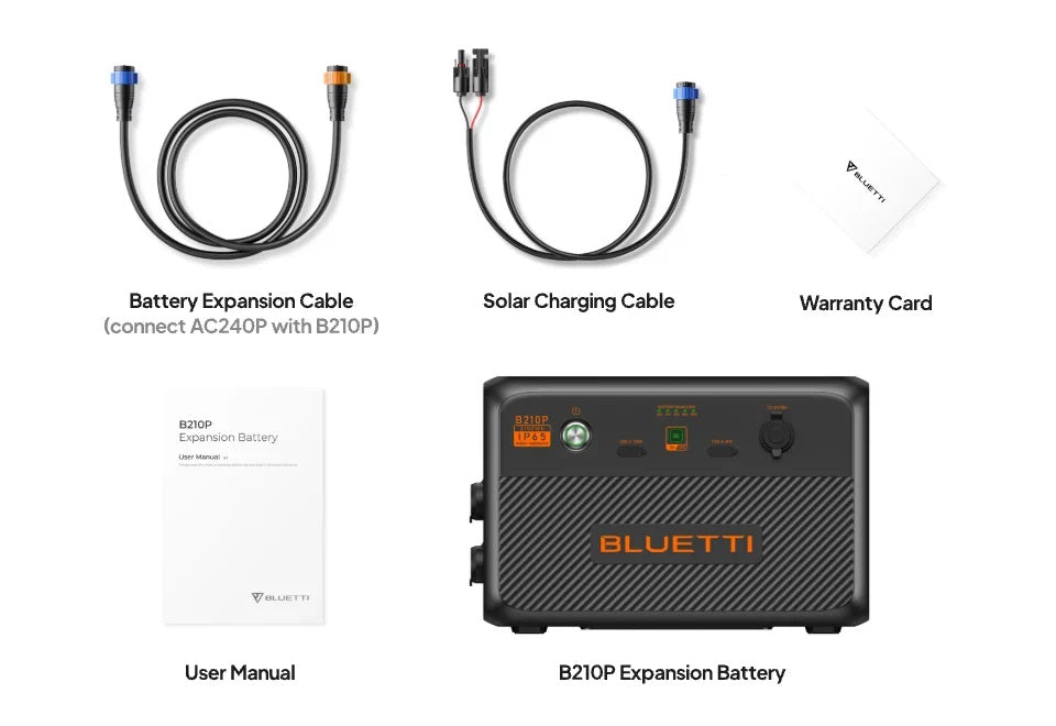 BLUETTI Premium B210P Expansion Battery LiFePO4 2.150Wh IP65