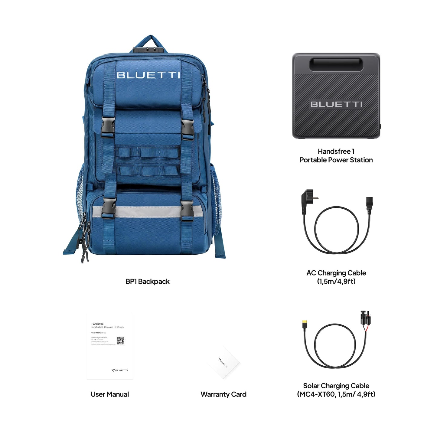 BLUETTI Handsfree 1 Portable Backpack Power Station | 300W AC Outlet 268.8Wh