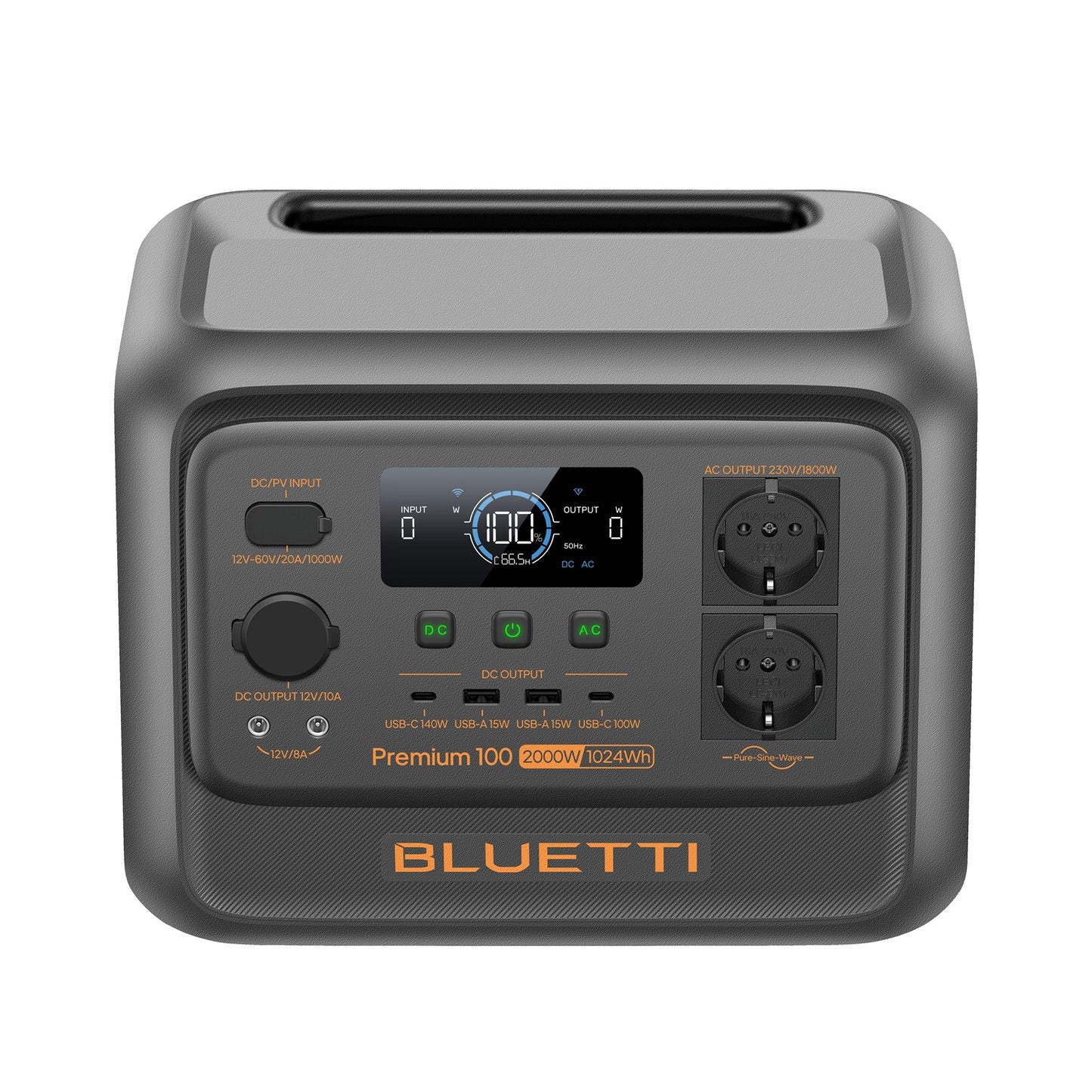 BLUETTI Premium 100 V2 Portable Power Station, 1800W AC Outlet 1024Wh