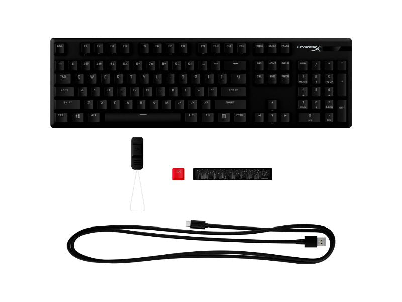 HyperX Alloy Origins PBT HX Blue Mechanical Full Size Gaming Keyboard (US Layout) — Black — 639N4AA