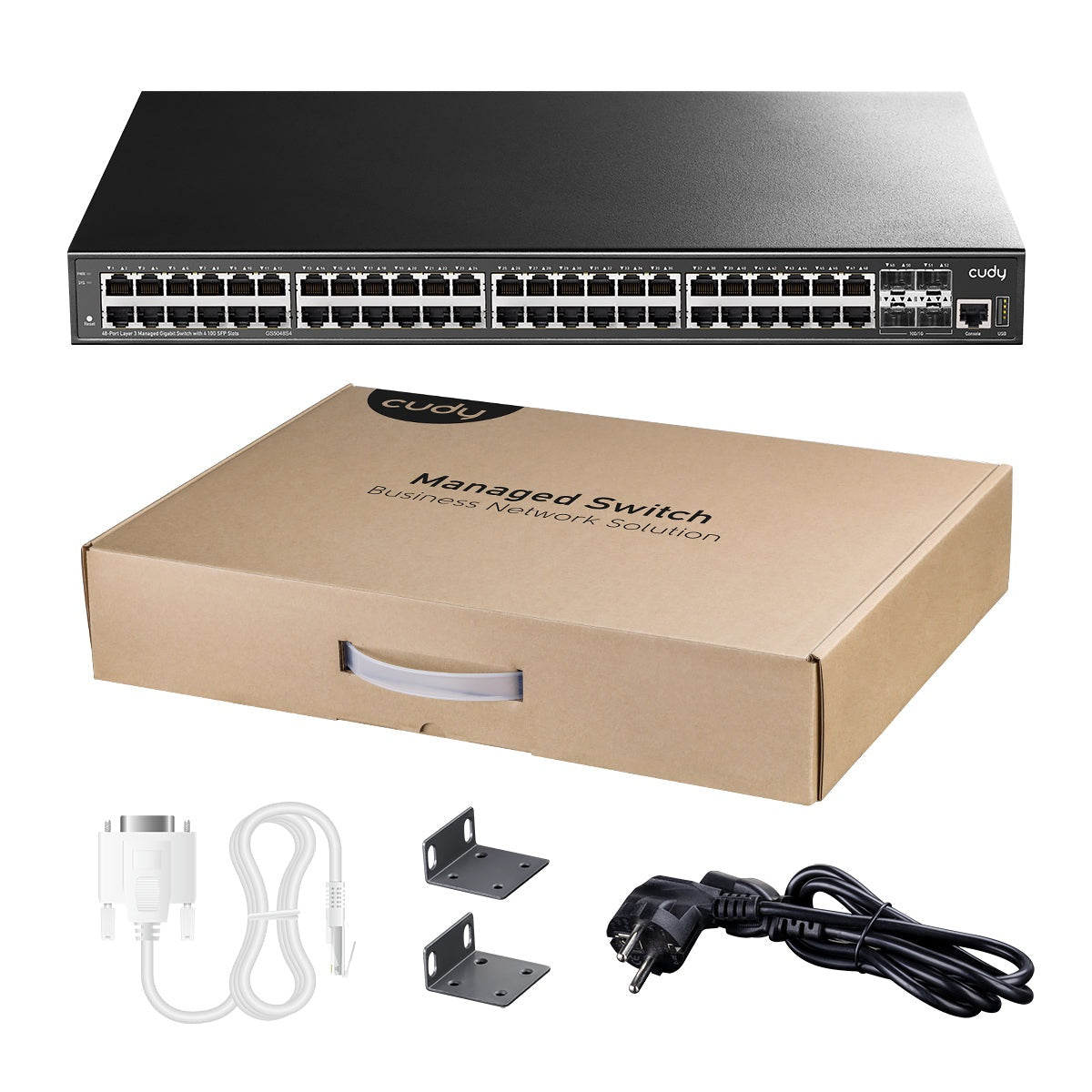 CUDY Switch GS5048S4 48-GbE 4-SFP+ L3 Managed Gigabit