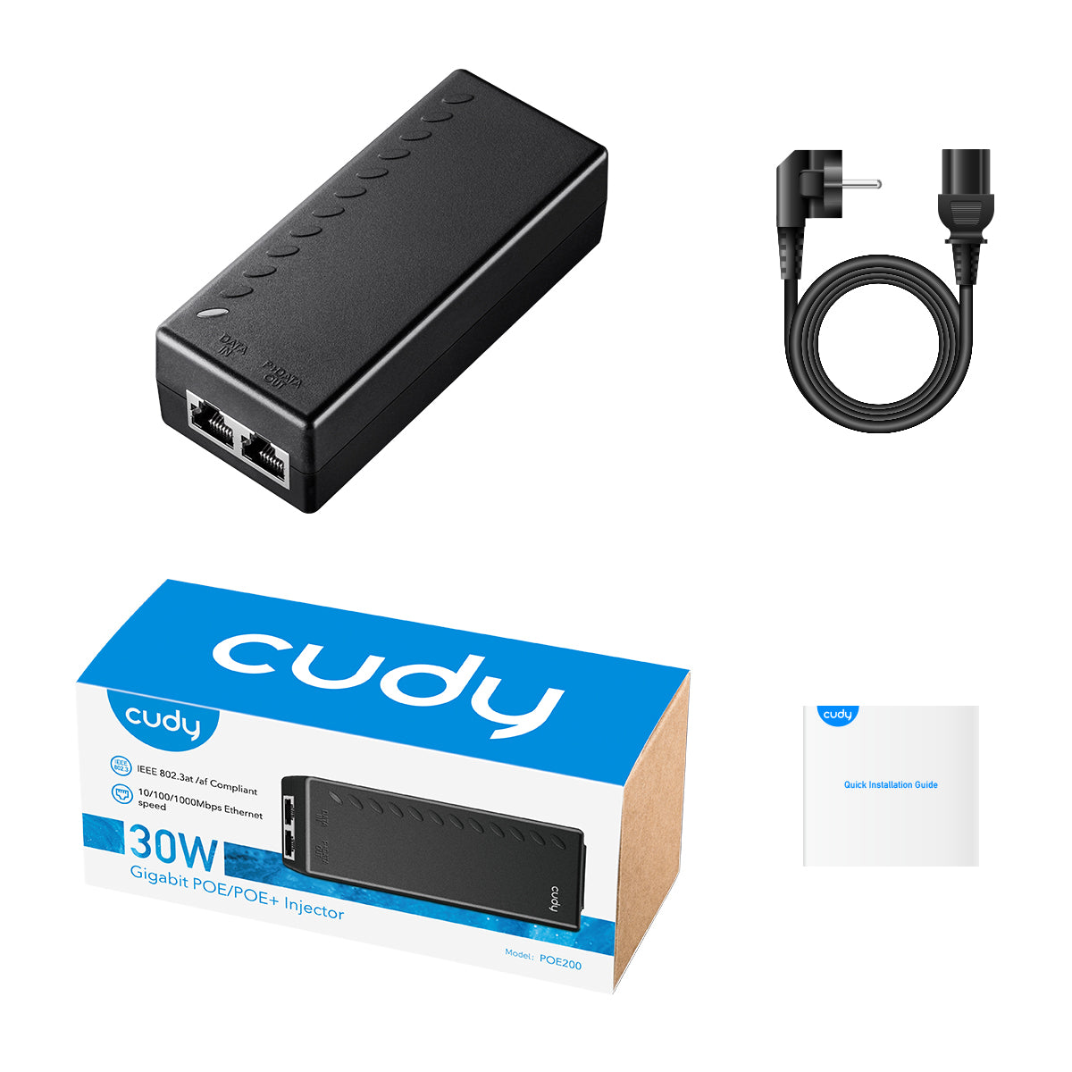 CUDY POE+ INJECTOR POE200 30W