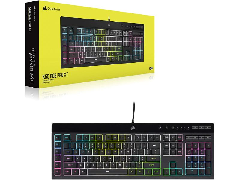 Corsair Wired Gaming Keyboard K55 PRO RGB — GR Layout — Black — CH- 9226765-GR2