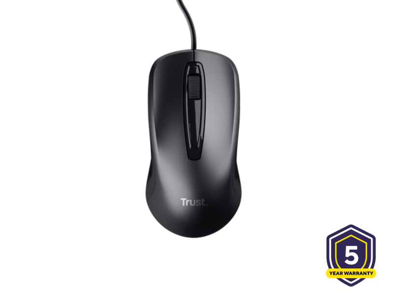 MOUSE USB TRUST CARVE BLACK 23733