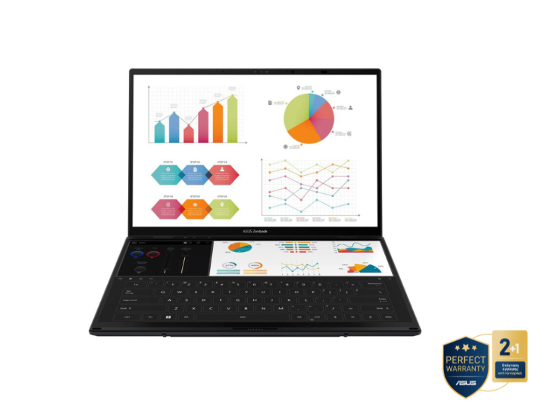 Laptop Asus Zenbook Duo 14'' OLED / ARL H Core Ultra 7/ 32GB /1TB SSD/ Intel Arc Graphics/ Windows 11 Pro/ Touch/ 2Y 90NB14X1-M00A30