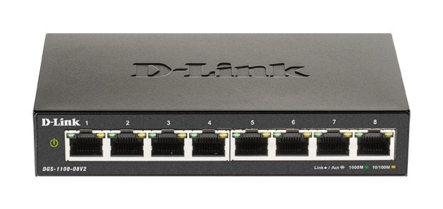 D-LINK SWITCH DGS-1100-08V2, 8 PORT GIGABIT SMART