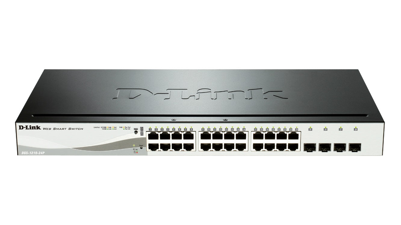 D-LINK Switch DGS-1210-24P | 24 Gbit Ports / 12 POE Ports
