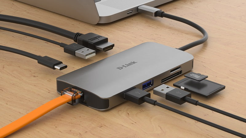 D-LINK DUB-M810 8-IN-1 USB-C HUB HDMI,RJ45,CARD,PD