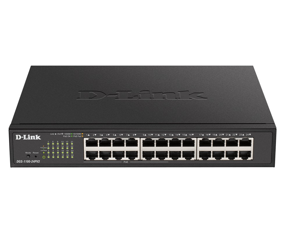 D-LINK DGS-1100-24PV2 24 PORT GIGABIT POE SWITCH