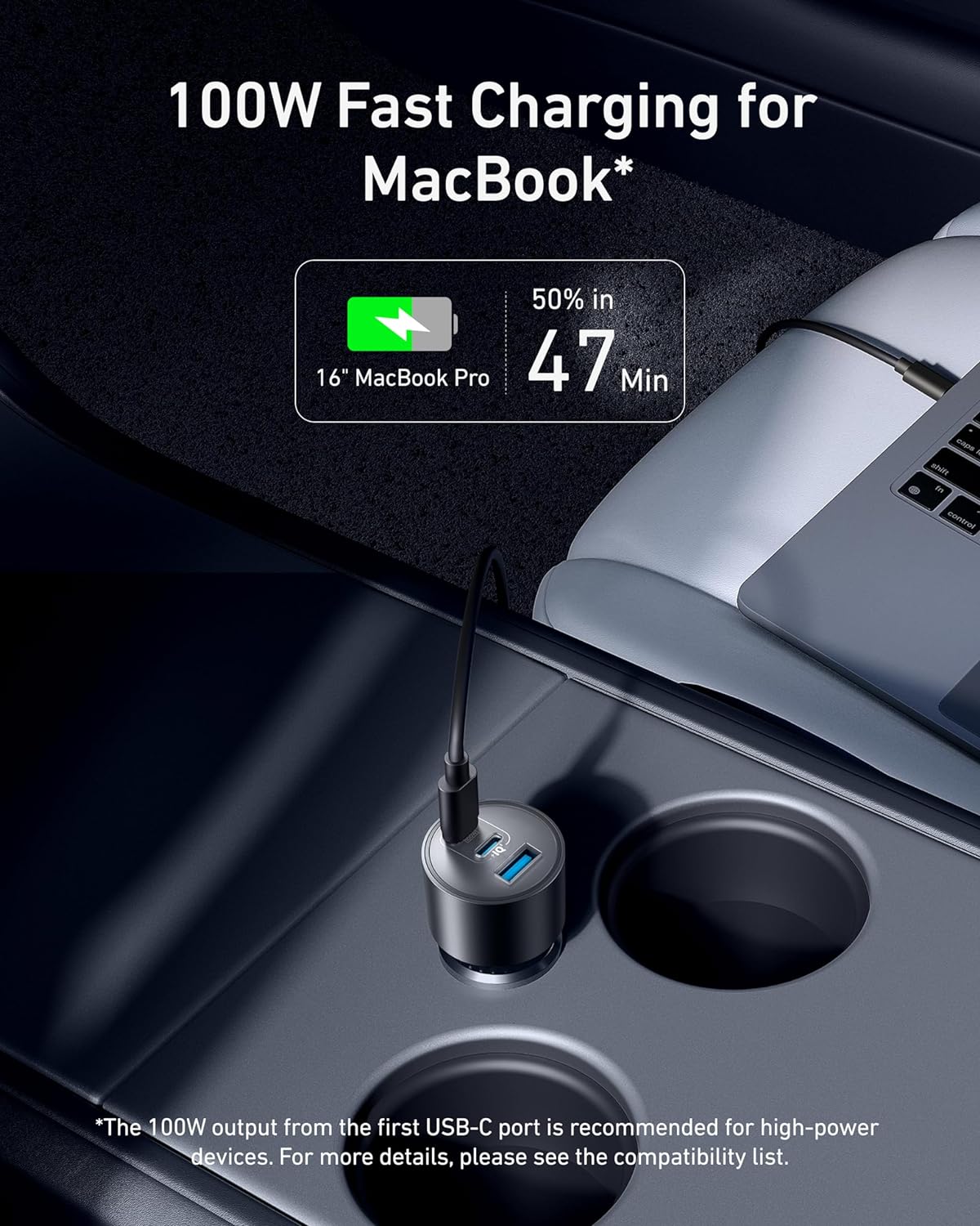 ANKER CAR CHARGER 3 PORT 167,5W WITH 1m CABLE