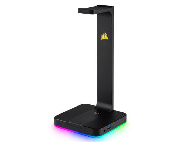 CORSAIR Premium Headset Stand ST100 RGB with 7.1 Surround Sound — Black