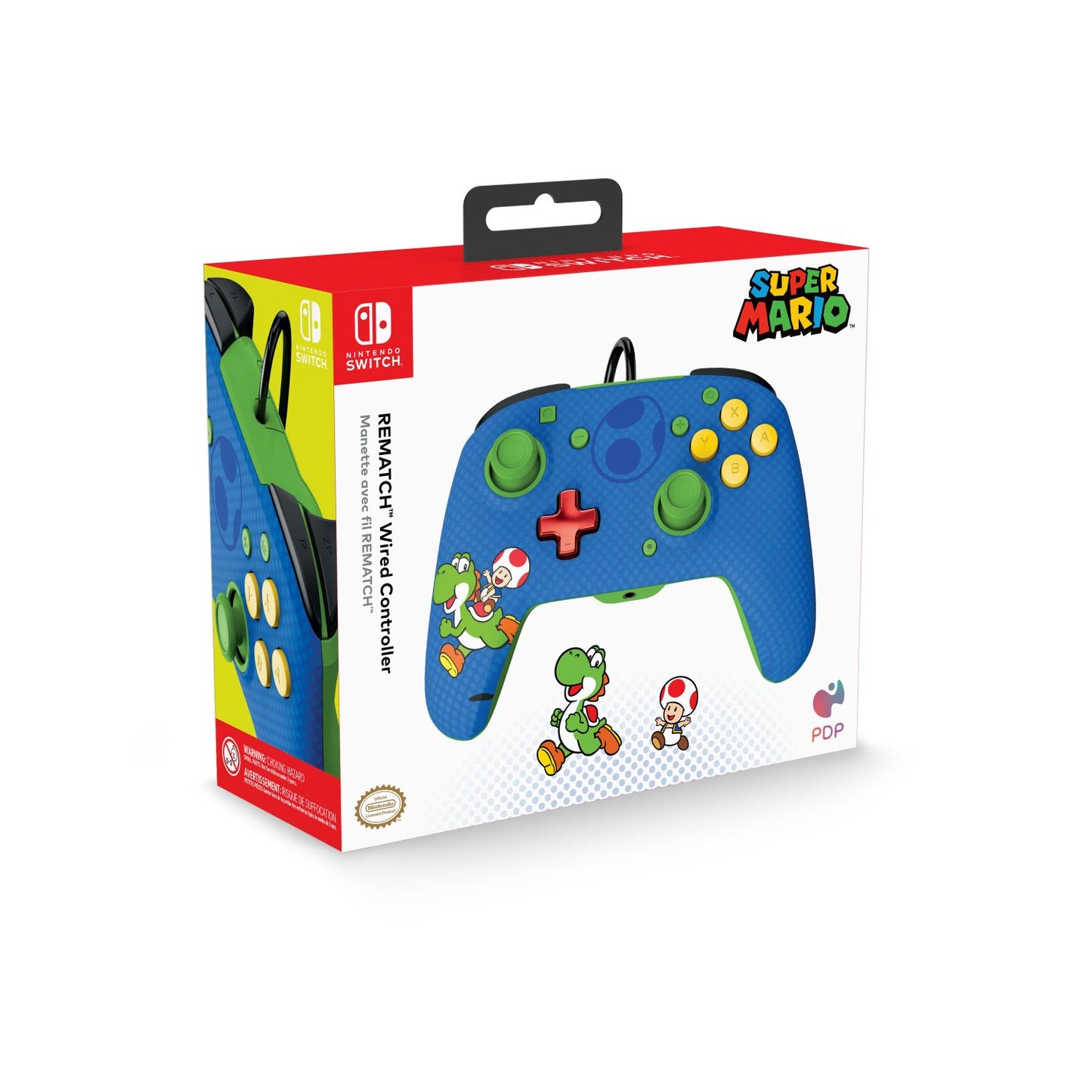 PDP — Wired Controller for Nintendo Switch and Pc Toad-Yoshi Rematch