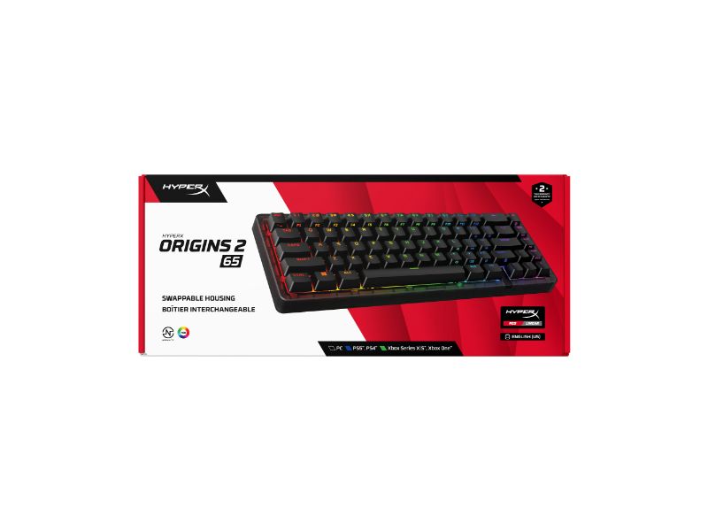 HyperX Origins 2 65 Mechanical Gaming Keyboard RGB (US Layout) — Black — B4QS3AA