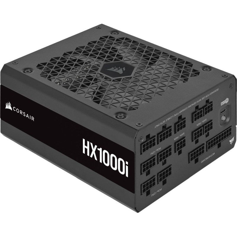 CORSAIR PSU ATX HX1000i Fully Modular 1000 Watt Ultra-Low Noise 80 PLUS Digital Platinum — Black
