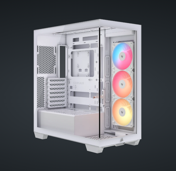 Corsair 3500X ARGB / Mid-Tower Case / Tempered Glass / ATX / White – PN: CC-9011323-WW