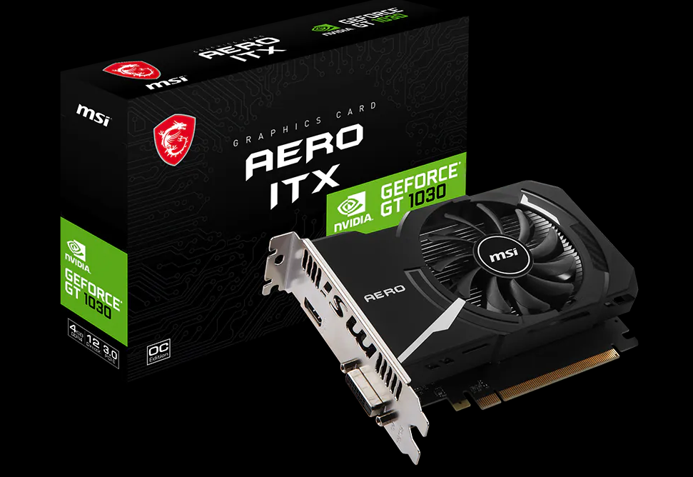 VGA NV MSI GT 1030 AERO ITX 4GD4 OC