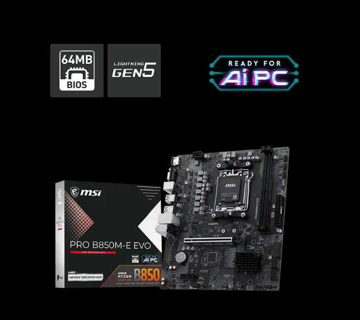 MB MSI PRO B850M-E EVO