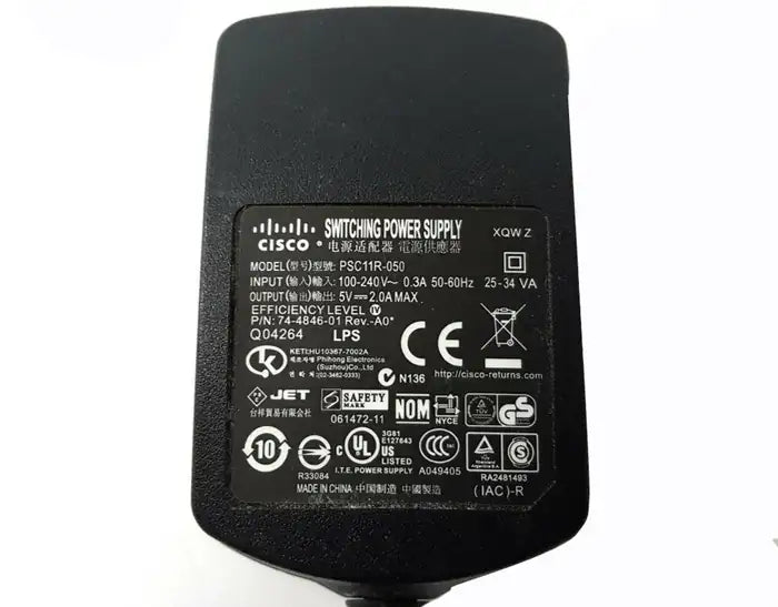Refurbished | AC ADAPTER CISCO 5V/2.0A