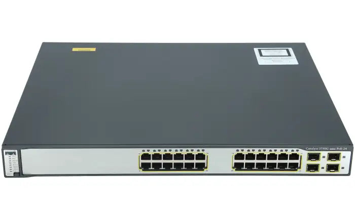 Refurbished | SWITCH ETH 24P 1GB & 4xSFP CISCO CATALYST 3750G-24 POE