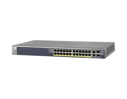 Refurbished | SWITCH ETH 24P 100MB & 2x1GB RJ45/SFP NETGEAR PROSAFE M4100-26-PoE+ MANAGED