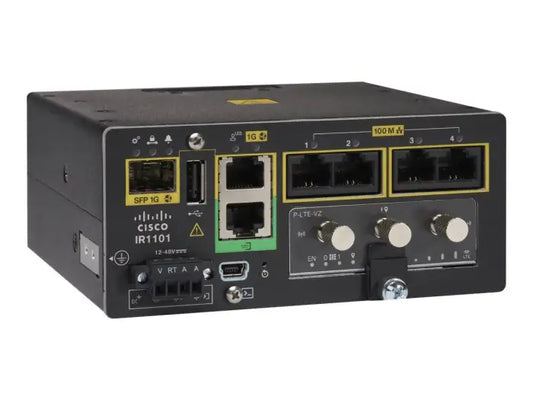 Refurbished | ROUTER CISCO IR1101‑K9, INDUSTRIAL RUGGED, 1xGE WAN (RJ45/SFP) + 4xFE LAN, 2 EXPANSION SLOTS
