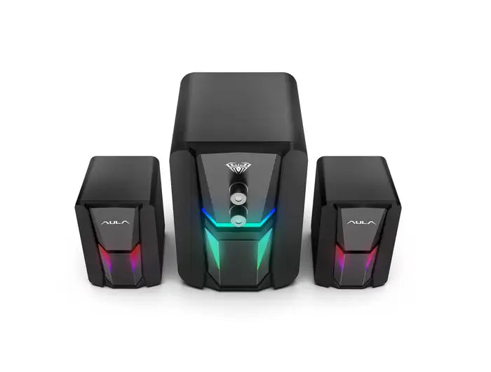 SPEAKERS AULA N-189 RGB DESKTOP STEREO 2.1 NEW