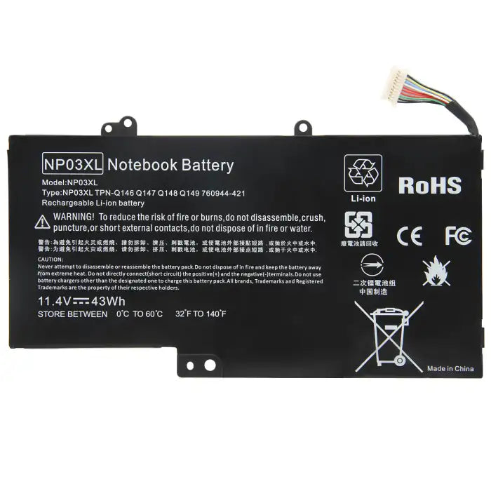 HP PAVILION X360 13-A SERIES BATTERY NEW — NP03XL