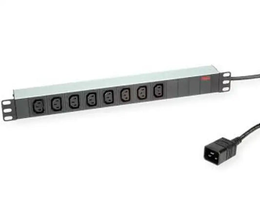 POWERSTRIP ROLINE 19' 8P xC13 WITH 2M C20 CABLE ALUMINUM 16A
