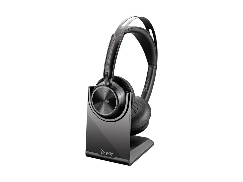 Poly Voyager Focus 2 Microsoft Teams Certified USB-C-C Headset +USB-C/A Adapter +Charging Stand (9T9J6AA)