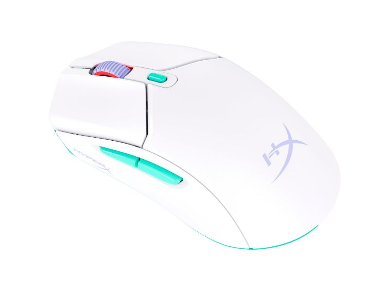 HyperX Pulsefire Haste 2 Core Wireless Gaming Mouse — White/Green/Purple — 8R2E7AA
