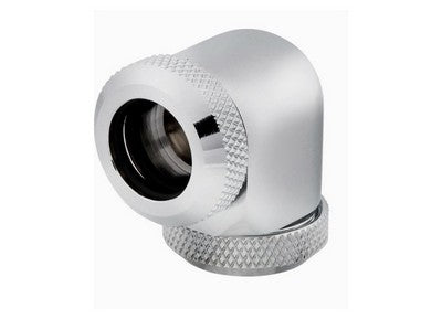 Corsair OD Fitting Pipe Hydro X Series XF Hardline 90° 12mm Twin Pack — Chrome — CX-9052021-WW